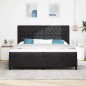 vidaXL Letto Box Spring con Materasso Nero 200x200 cm Velluto
