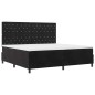 vidaXL Letto Box Spring con Materasso Nero 200x200 cm Velluto