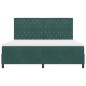 vidaXL Letto a Molle con Materasso Verde Scuro 200x200 cm Velluto