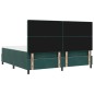 vidaXL Letto a Molle con Materasso Verde Scuro 200x200 cm Velluto