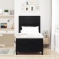 vidaXL Letto con Rete A Molle e Materasso Nero 80x200 cm Velluto vidaXL Letto con Rete A Molle e Materasso Nero 80x200 cm Velluto