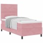 Letto a molle con materasso vidaXL Rosa Singolo Velluto