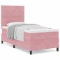 Letto a molle con materasso vidaXL Rosa Singolo Velluto