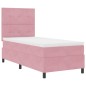 Letto a molle con materasso vidaXL Rosa Singolo Velluto