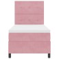 Letto a molle con materasso vidaXL Rosa Singolo Velluto