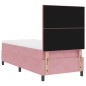 Letto a molle con materasso vidaXL Rosa Singolo Velluto