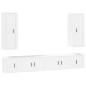 Set di Mobili Porta TV 6 pz Bianco in Legno Multistrato Set di Mobili Porta TV 6 pz Bianco in Legno Multistrato