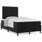 vidaXL Letto Box Spring con Materasso Nero Piccolo Doppio Velluto