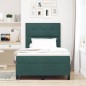 vidaXL Letto a doghe con materasso Verde scuro Piccolo doppio Velluto vidaXL Letto a doghe con materasso Verde scuro Piccolo doppio Velluto