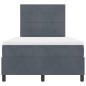 vidaXL Letto con rete a doghe e materasso grigio scuro 120x200 cm in velluto