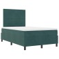 vidaXL Letto Box Spring con Materasso Verde Scuro 120x200 cm Velluto vidaXL Letto Box Spring con Materasso Verde Scuro 120x200 cm Velluto