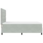vidaXL Letto Box Spring con Materasso Grigio Chiaro 140x190 cm Velluto