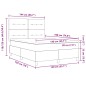 vidaXL Letto Box Spring con Materasso Grigio Chiaro 140x190 cm Velluto