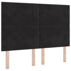Letto Box Spring vidaXL con Materasso - Nero, 140x190 cm, Velluto