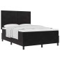 Letto Box Spring vidaXL con Materasso - Nero, 140x190 cm, Velluto Letto Box Spring vidaXL con Materasso - Nero, 140x190 cm, Velluto