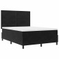Letto Box Spring vidaXL con Materasso - Nero, 140x190 cm, Velluto Letto Box Spring vidaXL con Materasso - Nero, 140x190 cm, Velluto