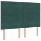 vidaXL Letto con Rete a Molla e Materasso Verde Scuro 140x190 cm Velluto