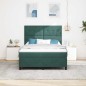 vidaXL Letto con Rete a Molla e Materasso Verde Scuro 140x190 cm Velluto