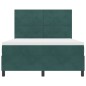 vidaXL Letto con Rete a Molla e Materasso Verde Scuro 140x190 cm Velluto