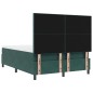 vidaXL Letto con Rete a Molla e Materasso Verde Scuro 140x190 cm Velluto