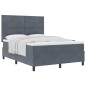 lettino a doghe vidaXL con materasso grigio scuro 140x200 cm in velluto lettino a doghe vidaXL con materasso grigio scuro 140x200 cm in velluto