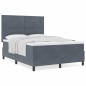 lettino a doghe vidaXL con materasso grigio scuro 140x200 cm in velluto lettino a doghe vidaXL con materasso grigio scuro 140x200 cm in velluto