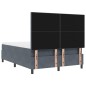 lettino a doghe vidaXL con materasso grigio scuro 140x200 cm in velluto lettino a doghe vidaXL con materasso grigio scuro 140x200 cm in velluto