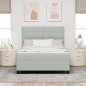 vidaXL Letto a Box con Materasso Grigio Chiaro 160x200 cm in Velluto vidaXL Letto a Box con Materasso Grigio Chiaro 160x200 cm in Velluto