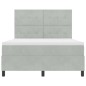 vidaXL Letto a Box con Materasso Grigio Chiaro 160x200 cm in Velluto vidaXL Letto a Box con Materasso Grigio Chiaro 160x200 cm in Velluto