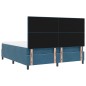 vidaXL Letto Box Spring con Materasso Blu Scuro Super King in Velluto vidaXL Letto Box Spring con Materasso Blu Scuro Super King in Velluto