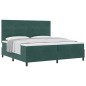 vidaXL Letto Box Spring con Materasso Verde Scuro 200x200 cm Velluto vidaXL Letto Box Spring con Materasso Verde Scuro 200x200 cm Velluto