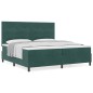 vidaXL Letto Box Spring con Materasso Verde Scuro 200x200 cm Velluto vidaXL Letto Box Spring con Materasso Verde Scuro 200x200 cm Velluto