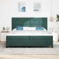 vidaXL Letto Box Spring con Materasso Verde Scuro 200x200 cm Velluto vidaXL Letto Box Spring con Materasso Verde Scuro 200x200 cm Velluto