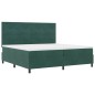 vidaXL Letto Box Spring con Materasso Verde Scuro 200x200 cm Velluto vidaXL Letto Box Spring con Materasso Verde Scuro 200x200 cm Velluto