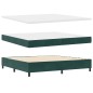 vidaXL Letto Box Spring con Materasso Verde Scuro 200x200 cm Velluto vidaXL Letto Box Spring con Materasso Verde Scuro 200x200 cm Velluto