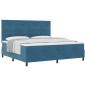 vidaXL Letto con Contenitore e Materasso Blu Scuro 200x200 cm in Velluto