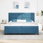 vidaXL Letto con Contenitore e Materasso Blu Scuro 200x200 cm in Velluto