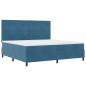 vidaXL Letto con Contenitore e Materasso Blu Scuro 200x200 cm in Velluto