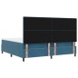 vidaXL Letto con Contenitore e Materasso Blu Scuro 200x200 cm in Velluto