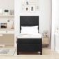 Letto Box Spring vidaXL con Materasso Nero 80x200 cm in Velluto