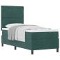 vidaXL Letto con Box Spring e Materasso Verde Scuro 80x200 cm Velluto vidaXL Letto con Box Spring e Materasso Verde Scuro 80x200 cm Velluto