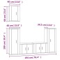 Set di Mobili Porta TV 5 pz Bianco Lucido in Legno Multistrato Set di Mobili Porta TV 5 pz Bianco Lucido in Legno Multistrato