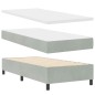 Letto a box spring vidaXL con materasso Grigio chiaro Singolo Velluto
