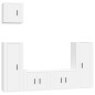 Set di Mobili Porta TV 5 pz Bianco in Legno Multistrato Set di Mobili Porta TV 5 pz Bianco in Legno Multistrato