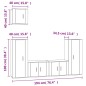 Set di Mobili Porta TV 5 pz Bianco in Legno Multistrato Set di Mobili Porta TV 5 pz Bianco in Legno Multistrato