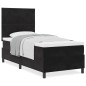 vidaXL Letto Box Spring con Materasso Nero 100x200 cm Velluto vidaXL Letto Box Spring con Materasso Nero 100x200 cm Velluto