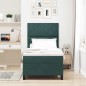 Letto Box Spring vidaXL con Materasso Verde Scuro 100x200 cm in Velluto Letto Box Spring vidaXL con Materasso Verde Scuro 100x200 cm in Velluto