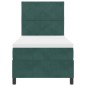 Letto Box Spring vidaXL con Materasso Verde Scuro 100x200 cm in Velluto Letto Box Spring vidaXL con Materasso Verde Scuro 100x200 cm in Velluto