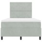vidaXL Letto Box Spring con Materasso Grigio Chiaro Piccolo Doublé in Velluto vidaXL Letto Box Spring con Materasso Grigio Chiaro Piccolo Doublé in Velluto