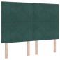 Letto Box Spring con Materasso Verde Scuro 140x190 cm in Velluto Letto Box Spring con Materasso Verde Scuro 140x190 cm in Velluto